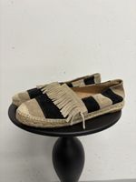 Kanna Espadrilles mit Fransen Gr. 39 beige/schwarz Leder