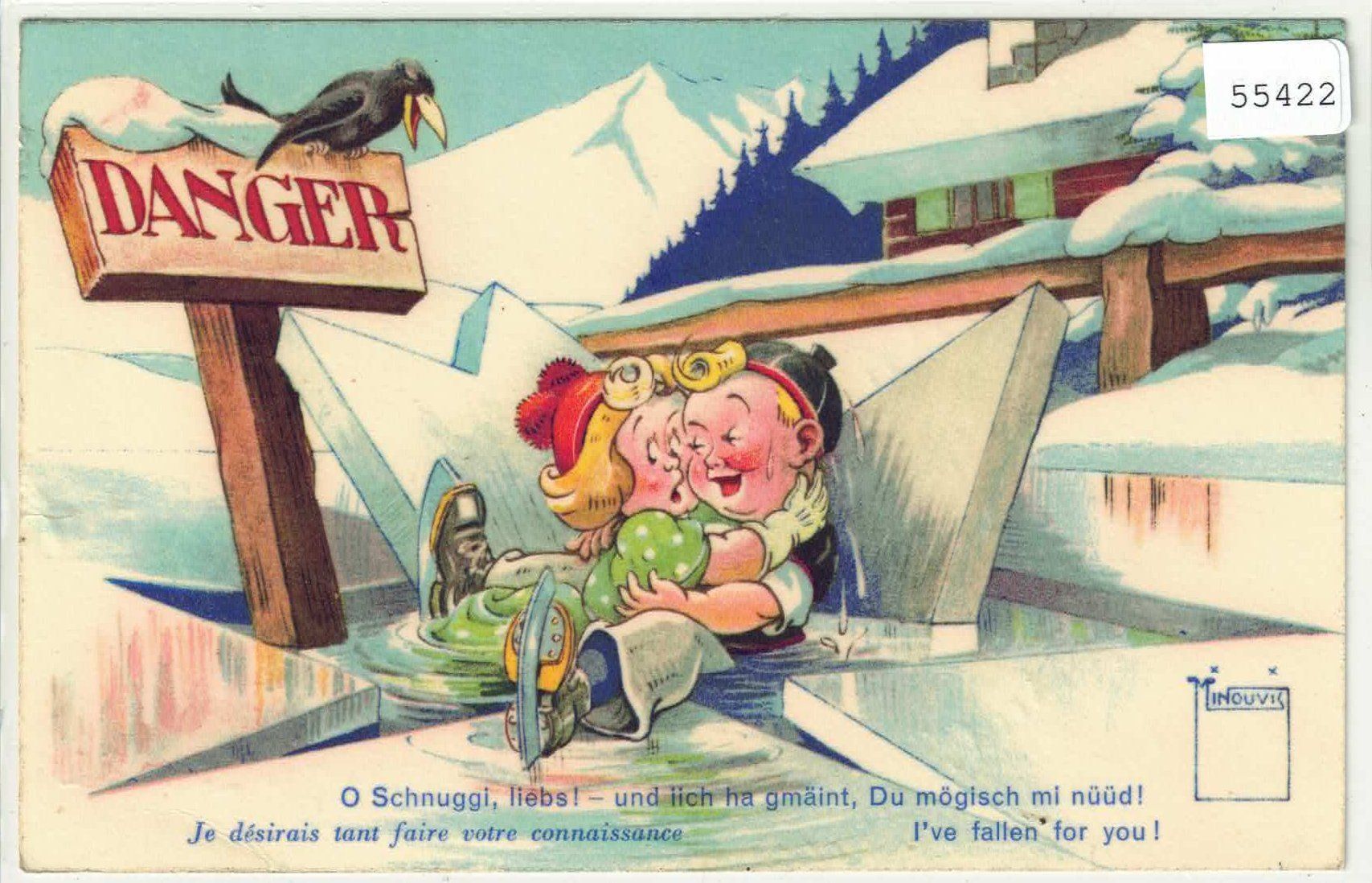Ansichtskarten: Humor Minouvis - O Schnuggi, liebs... – Gebraucht aus Ettingen von Kartenplanet