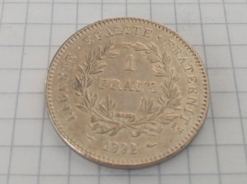 Alle Münzen: France 1franc 1992 – Gebraucht aus Porrentruy von jmbechir