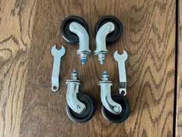 Möbel Rollen / Räder mit Schrauben, Set aus 4 Stück