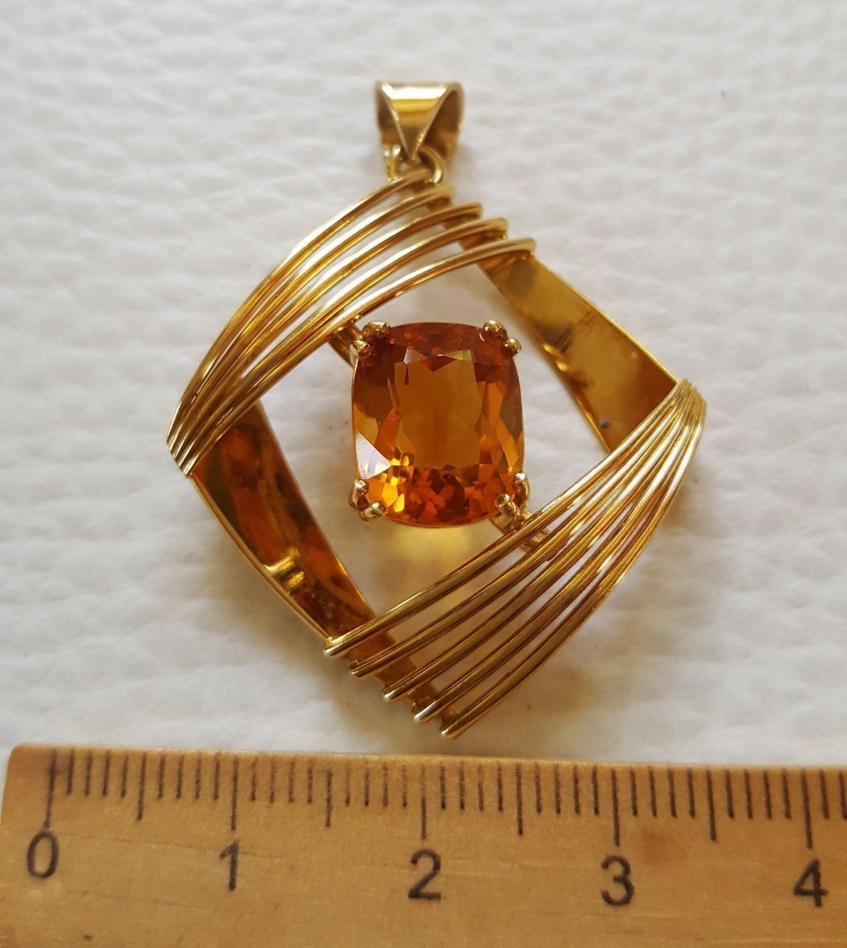 Ciondoli: Gold 750 Massiv Anhänger Mit Citrin – Usato da Wald ZH venduto da Dasilver 5