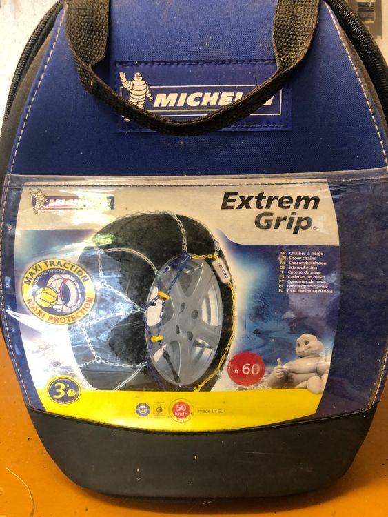 Chaînes à Neige Michelin Extreme Grip - Pour 4x4 - Maillons 9mm - Système NVS - Valisette Incluse
