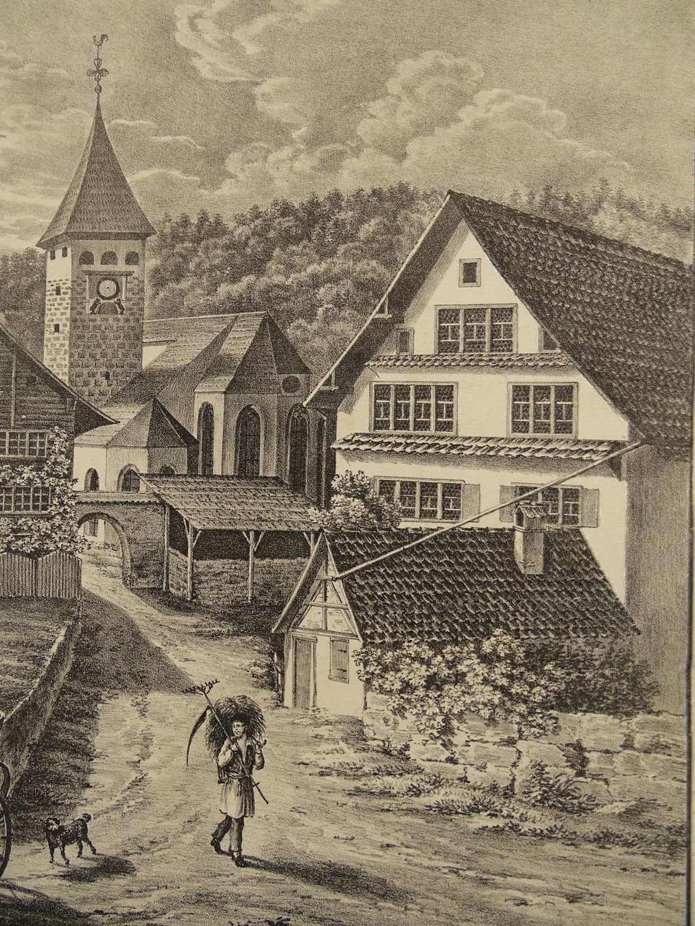Stiche: BERNEGG ST. GALLEN, LITHOGRAPHIE UM 1850 – Gebraucht aus Grüningen von Kartensammler 6