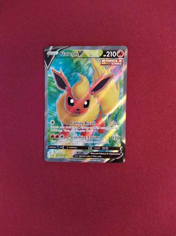 Pokemon Evolving Skies Flareon V Full Art | Kaufen Auf Ricardo