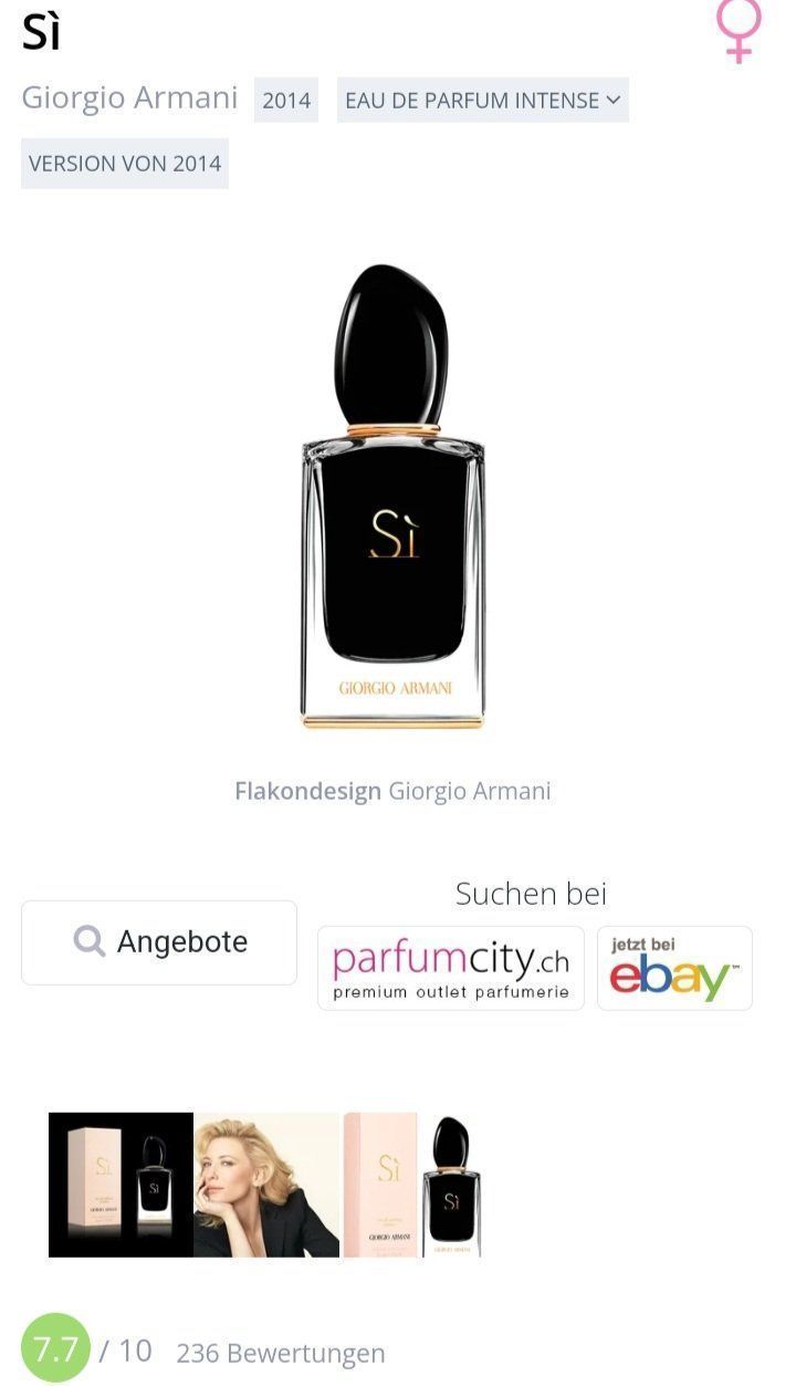 Armani Profumi & Eau de Toilette: 2 ml ARMANI SI 2014 INTENSE EDP ABFÜLLUNG – Nuovo (secondo la descrizione) da St. Gallen venduto da CaliSunshine 2