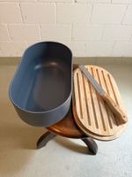 Brotkasten Pebbly oval mit Bambusdeckel und Messer