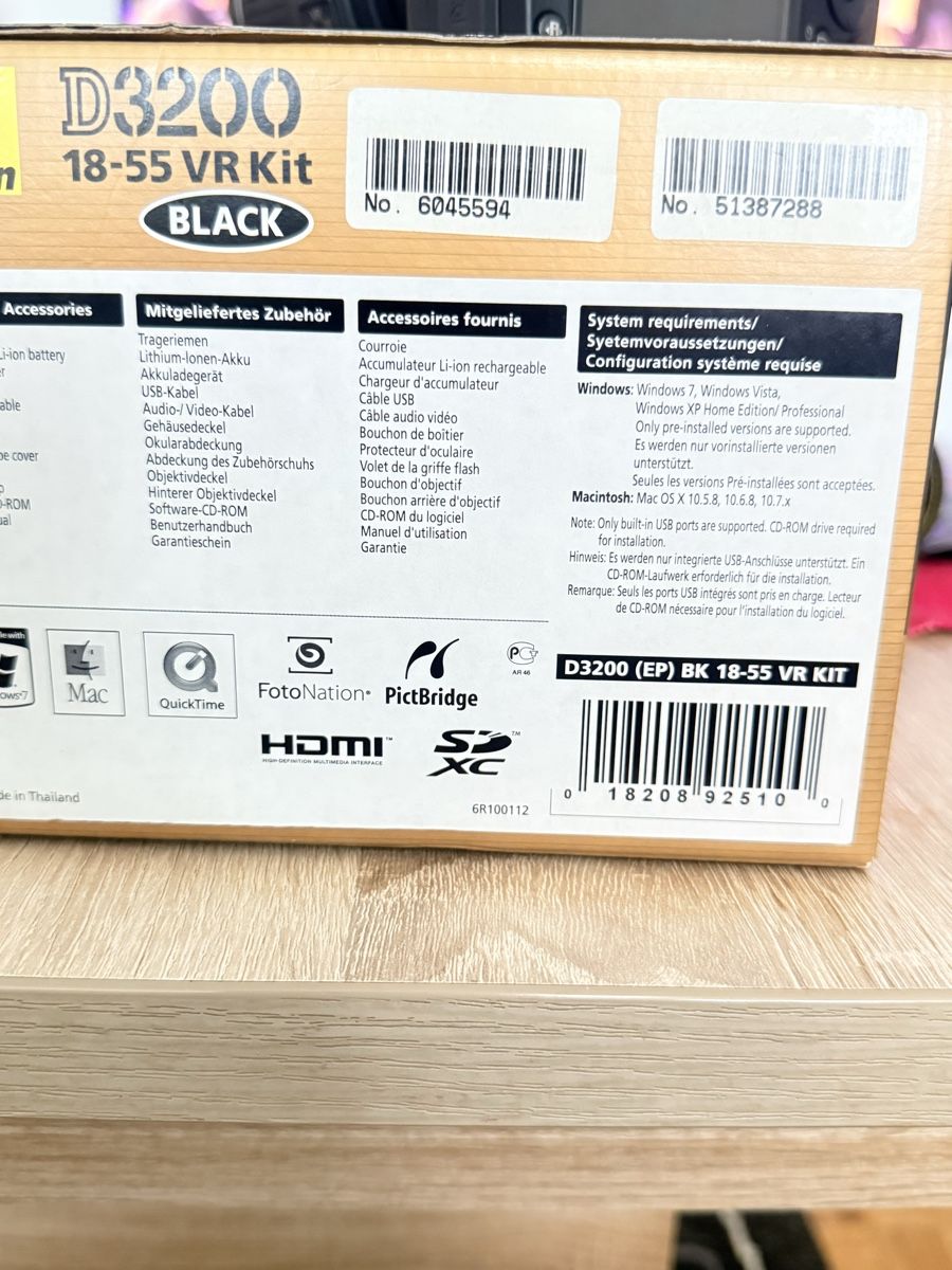 Nikon Fotocamera: NIKon D3200 18-55 vr kit – Nuovo (secondo la descrizione) da chêne-bougeries venduto da mandra04