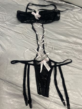 Sexy Dessous Neglige Spitze Schwanz Erotic BH Straps Neu