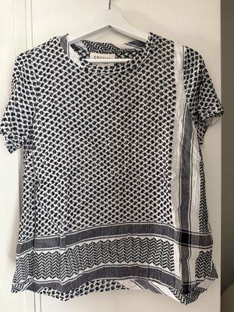 Damen Bluse Cecilie Copenhagen schwarz weiss bedruckt