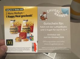 McDonald’s Gutschein ✨ | Mall of Switzerland/Dierikon