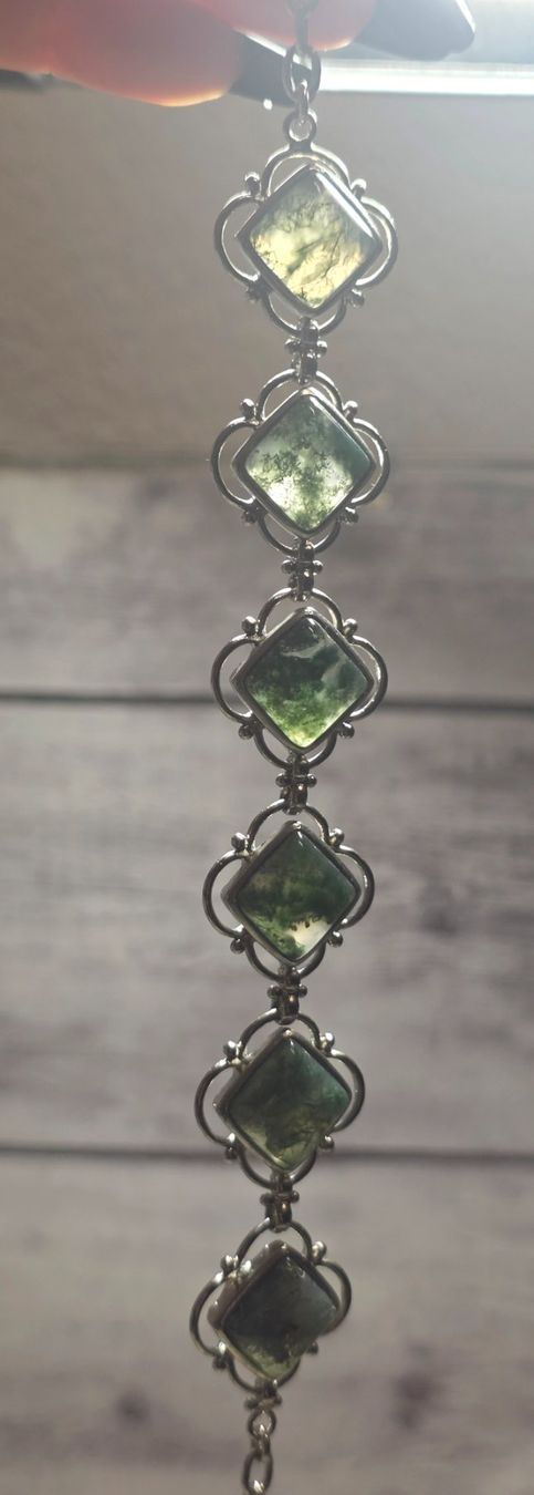 Mineralien & Heilsteine: Moosachat Edelstahl Armband E – Neu und originalverpackt aus Matzingen von Shay_Crystalz 1