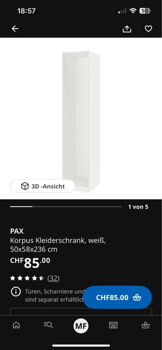 Ikea Armoires: IKEA Pax Schrank – D'occasion à Neuhausen par fre_f5nd 1