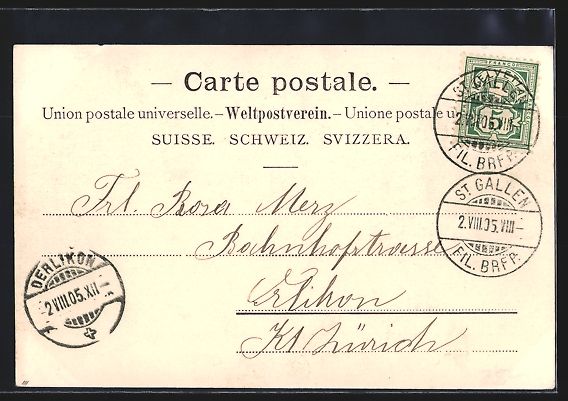 Cartoline postali: AK St. Gallen, Marktgasse mit Brunnen – Usato da Berlin venduto da bartko-reher 1