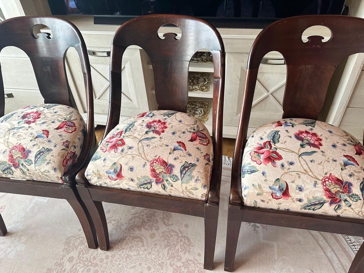 Sedie: Chaise Gondole style Empire en merisier – Usato da Trasadingen venduto da Kaffee.mann