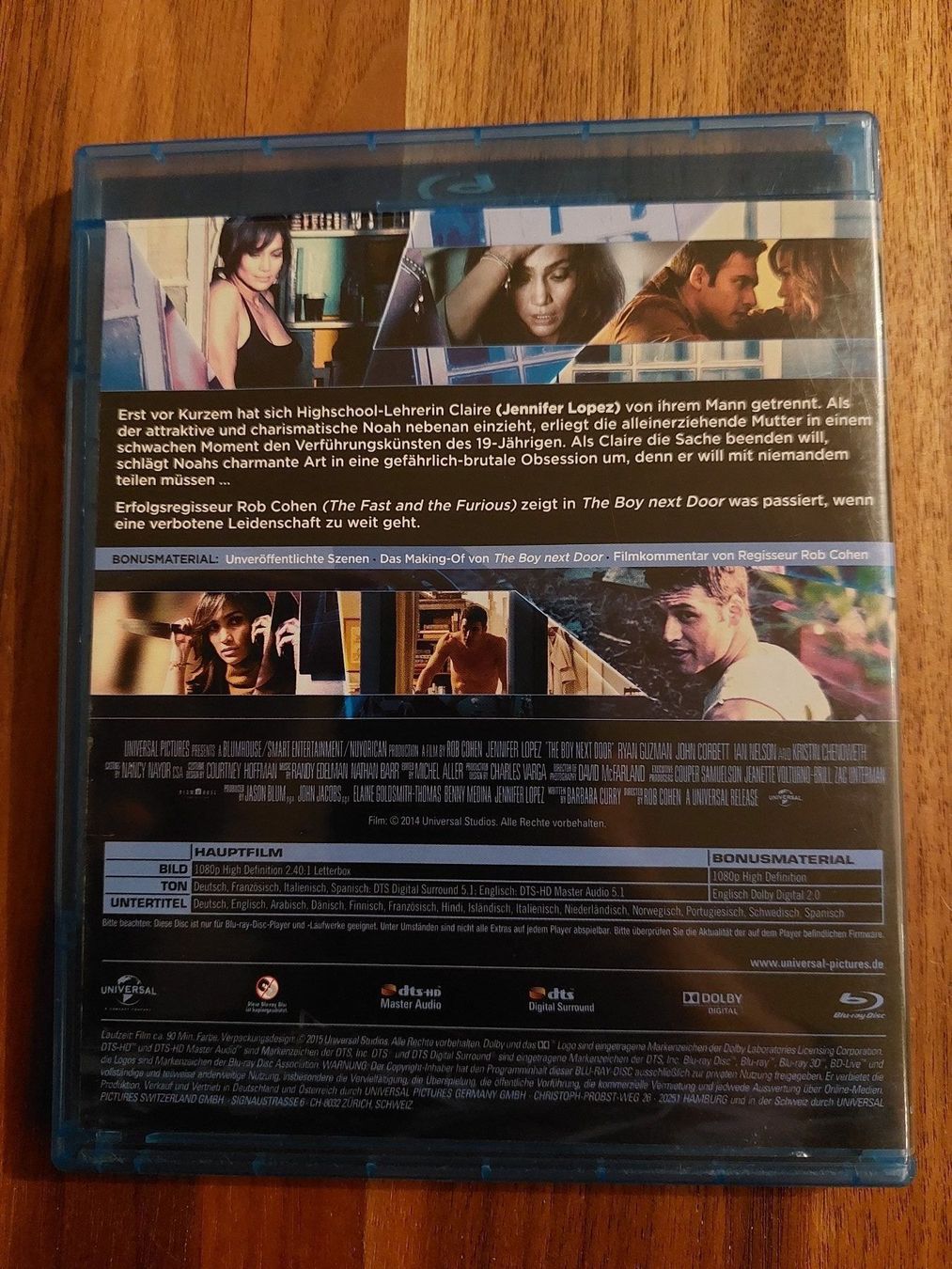 Alle DVDs: Blu Ray - The Boy Next Door mit Jennifer Lopez – Gebraucht aus Rheinfelden von FilmAuktion 1