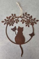 Deko, Katze, Metall Edelrost, neu