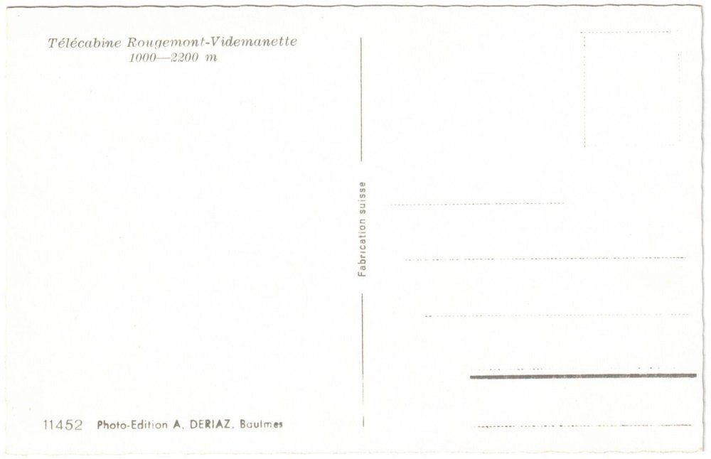 Ansichtskarten: Rougemont - Télècabine / Gondelbahn mit/avec Rougemont – Gebraucht aus Binningen von Mountainrider 1