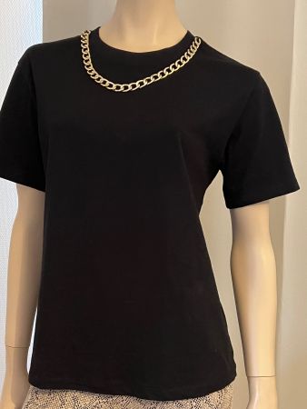 H&M  T-Shirt mit  Goldkette, Gr. S neuwertig