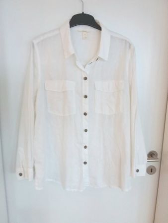 Leinen / Baumwoll Bluse Gr 46