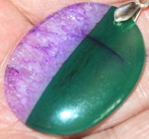 Anhänger 2617 – Druzy Geode Achat 44x35mm