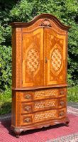Barock Schrank Rokoko Eckvitrine Eckschrank Biedermeier