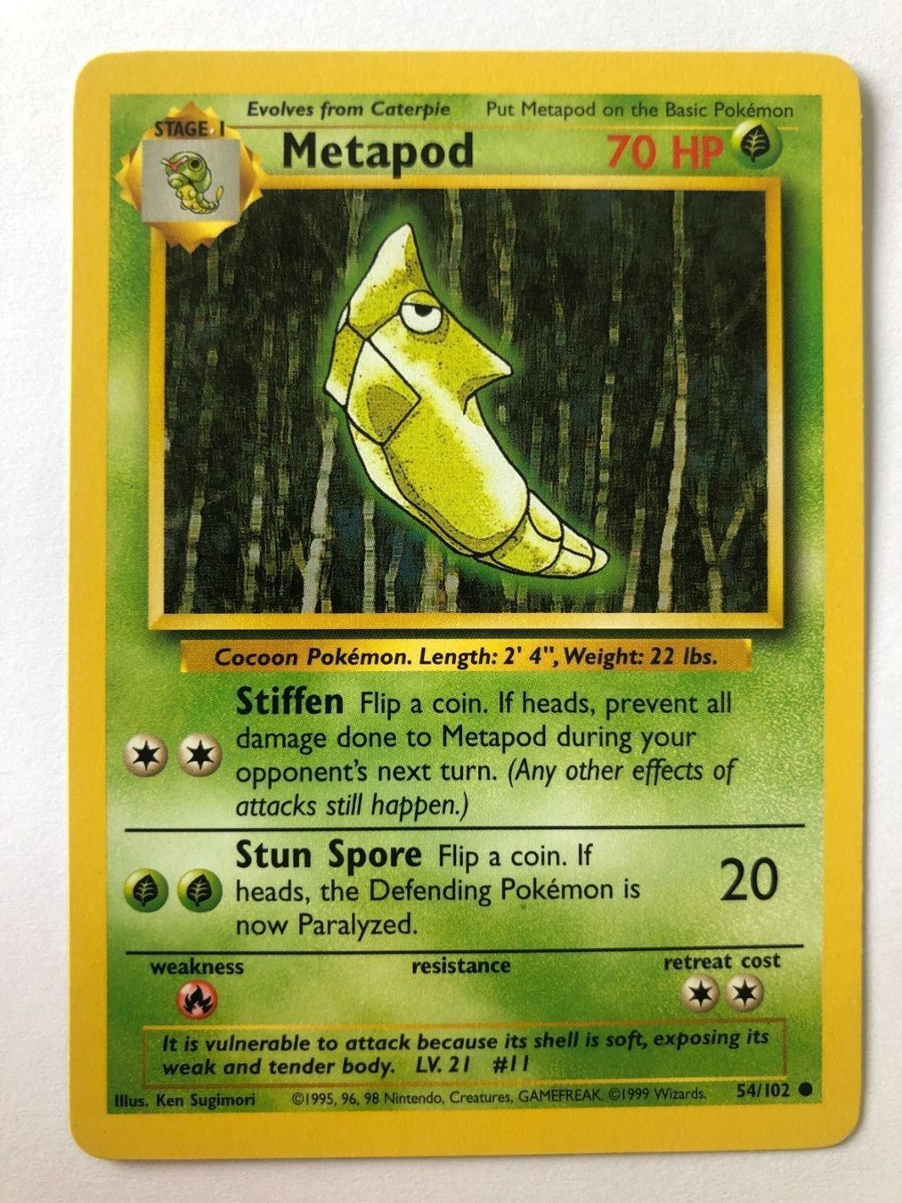 Pokémon Carte collezionabili: Metapod - Base Set - Pokemon – Usato da Nussbaumen AG venduto da Bika-Shop