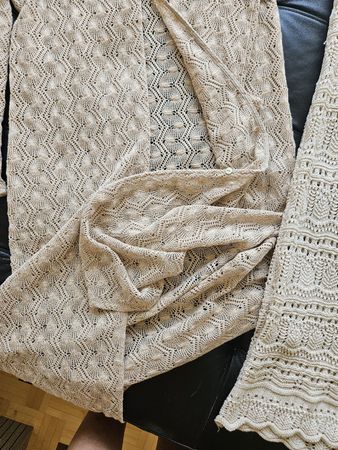 OYSHO 2-teiliges Sommer-Set Gr. L – Häkelkleid & Cardigan Be