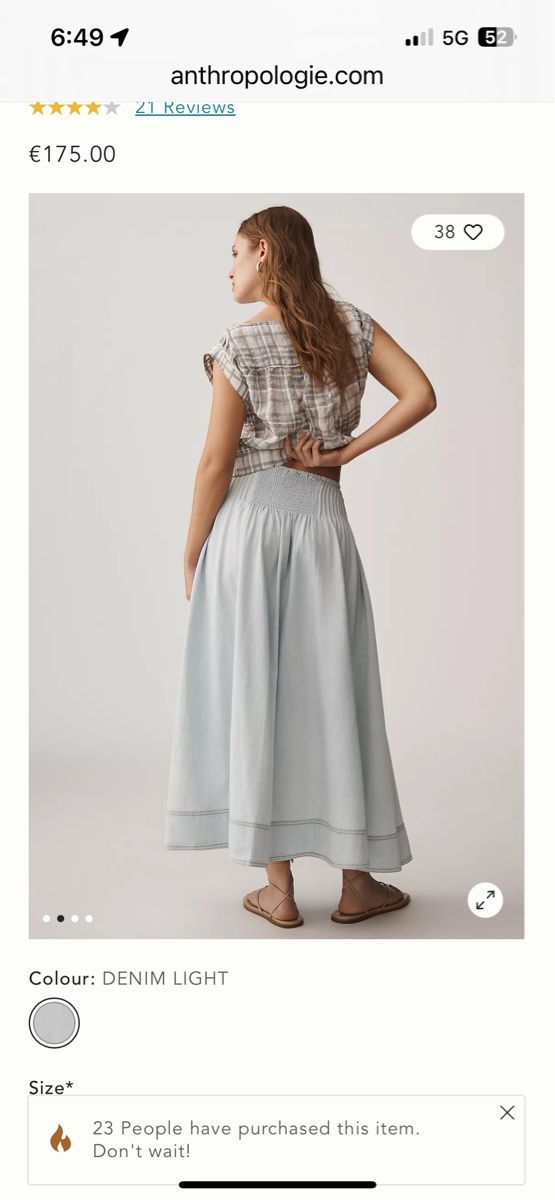 Röcke: Pilcro Denim Light Maxi Skirt, Size medium, Flowy & Chic! – Neu und originalverpackt aus Wädenswil von Jul_1207 2