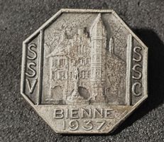 GG130 - Alte Brosche SSV  SSC Biel / Bienne 1937