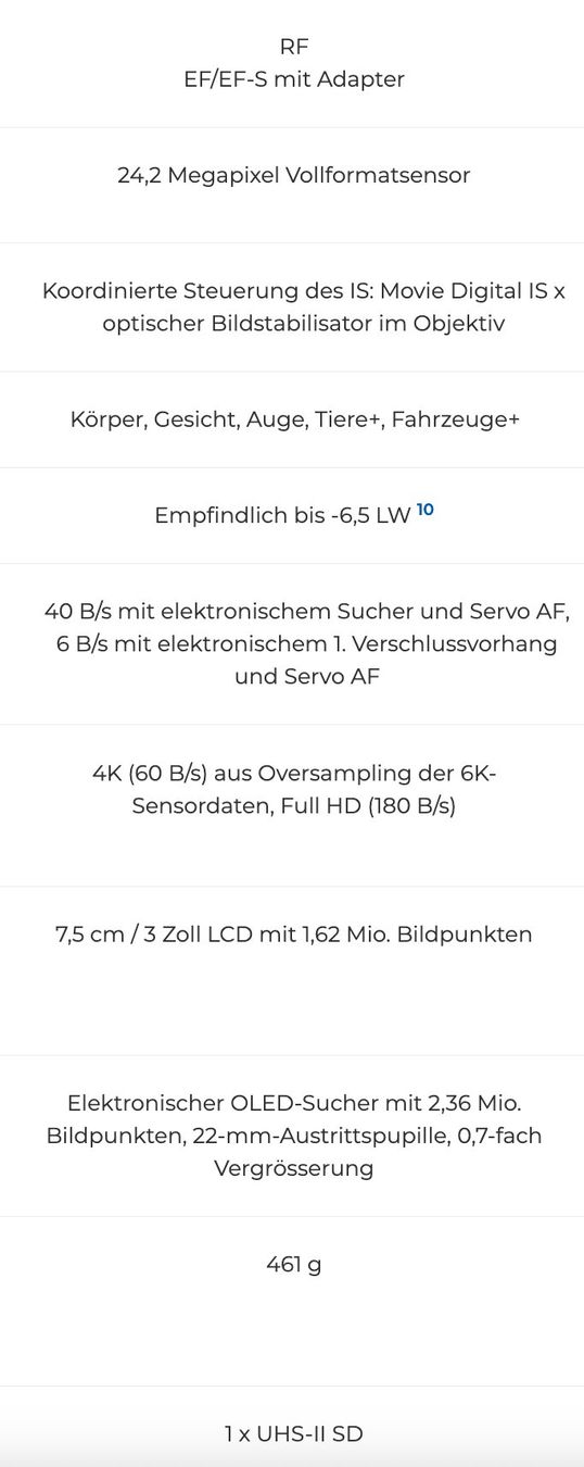 Canon Kamera: Canon EOS R8 Kamera R-8 – Gebraucht aus Emmen von 010 9