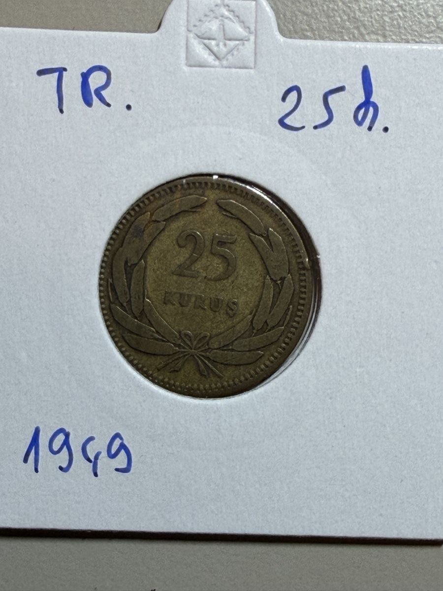 Tutti le monete: Turquie - 25 kurus - 1949 – Usato da Payerne venduto da Mike1682