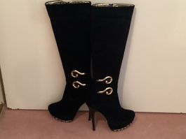 Schwarze Winterstiefel der Marke Rosa Rot in Grösse 37