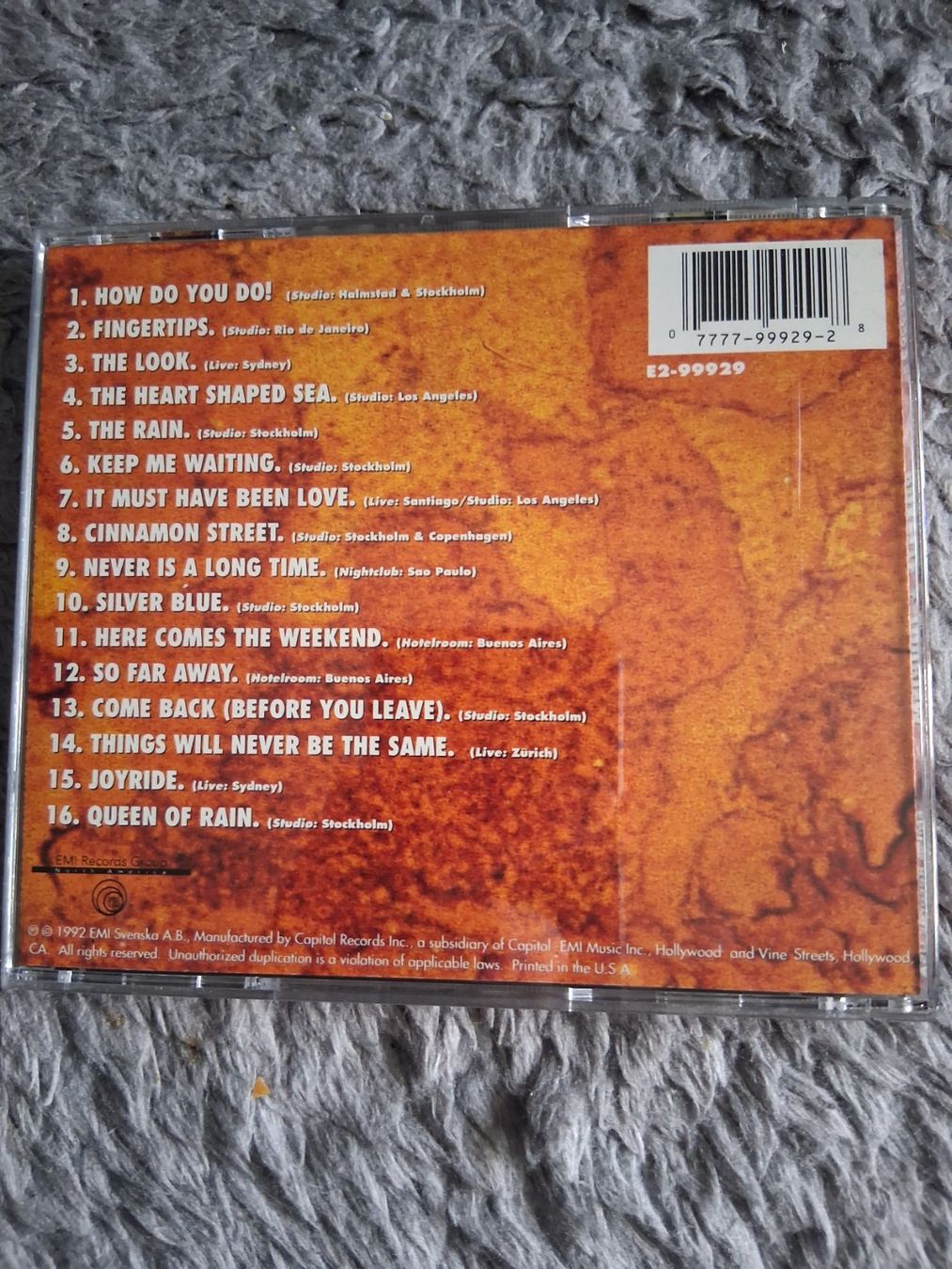 CDs: ROXETTE   TOURISM     CD – Gebraucht aus Wetzikon ZH von Ramones01 1