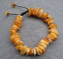 ♥ MIDI KORDEL ARMBAND / Baltischer Bernstein / BUTTERSCOTCH