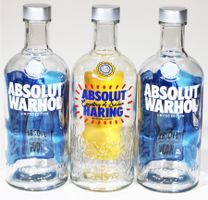 ABSOLUT VODKA ANDY WARHOL & KEITH HARING 3 seltene Flaschen!