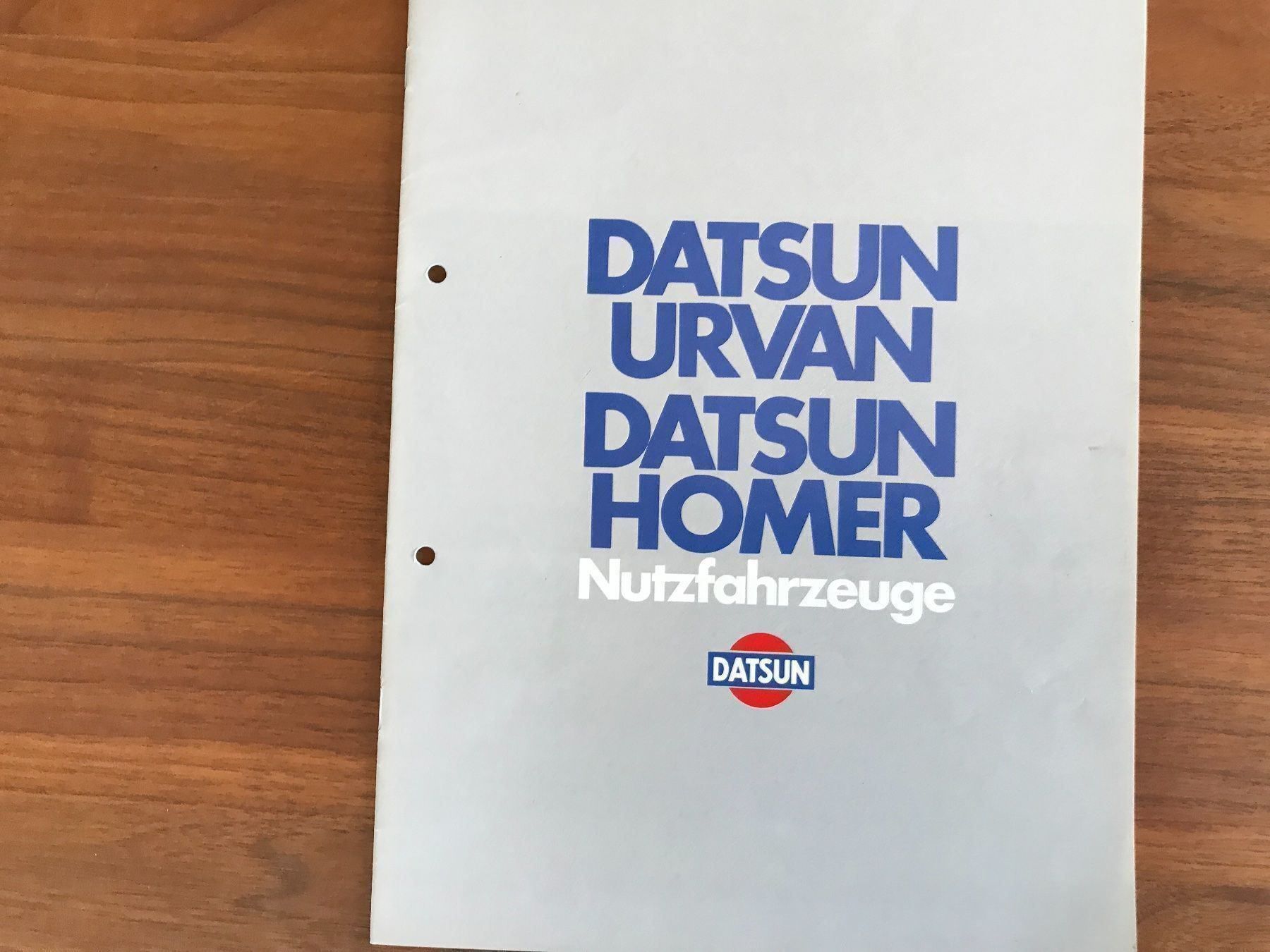 Dokumente: Datsun Urvan Prospekt – Gebraucht aus Balterswil von Jeko1967
