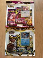 2x Pokemon THREE Pack Fusion Strike Brilliant stars