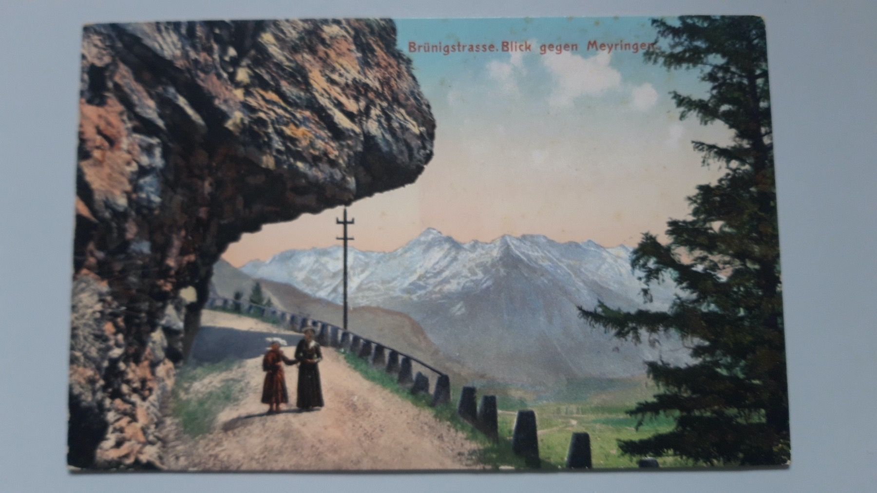 Cartoline postali: Brünigstrasse. Blick gegen Meyringen – Usato da Sargans venduto da nicsam1815