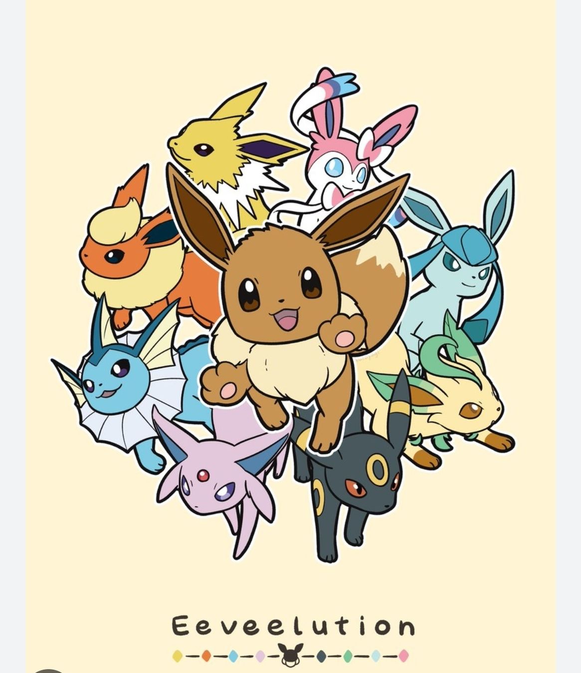Sticker: Pokemon Eeveelution Sticker Set Eevee Evoli 6x – Nuovo (secondo la descrizione) da Winterthur venduto da SMOKY062