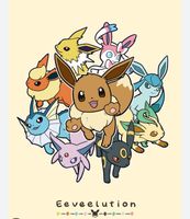 Pokemon Eeveelution Sticker Set Eevee Evoli 6x