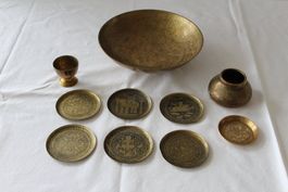 Weihnachtsdeko - Vintage Messing Sammler-Set, 10-teilig