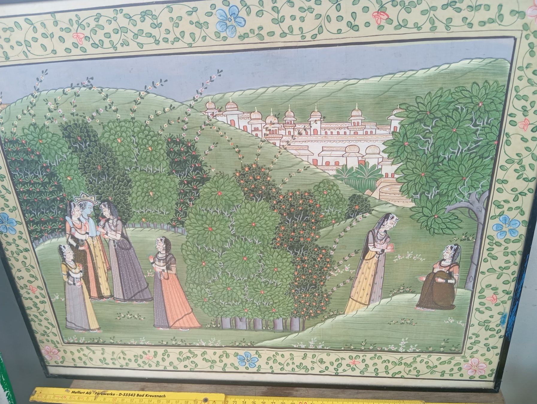Dipinti: 3er-Set Indische gemälde Krishna & R – Usato da Basel venduto da Petergunn 1
