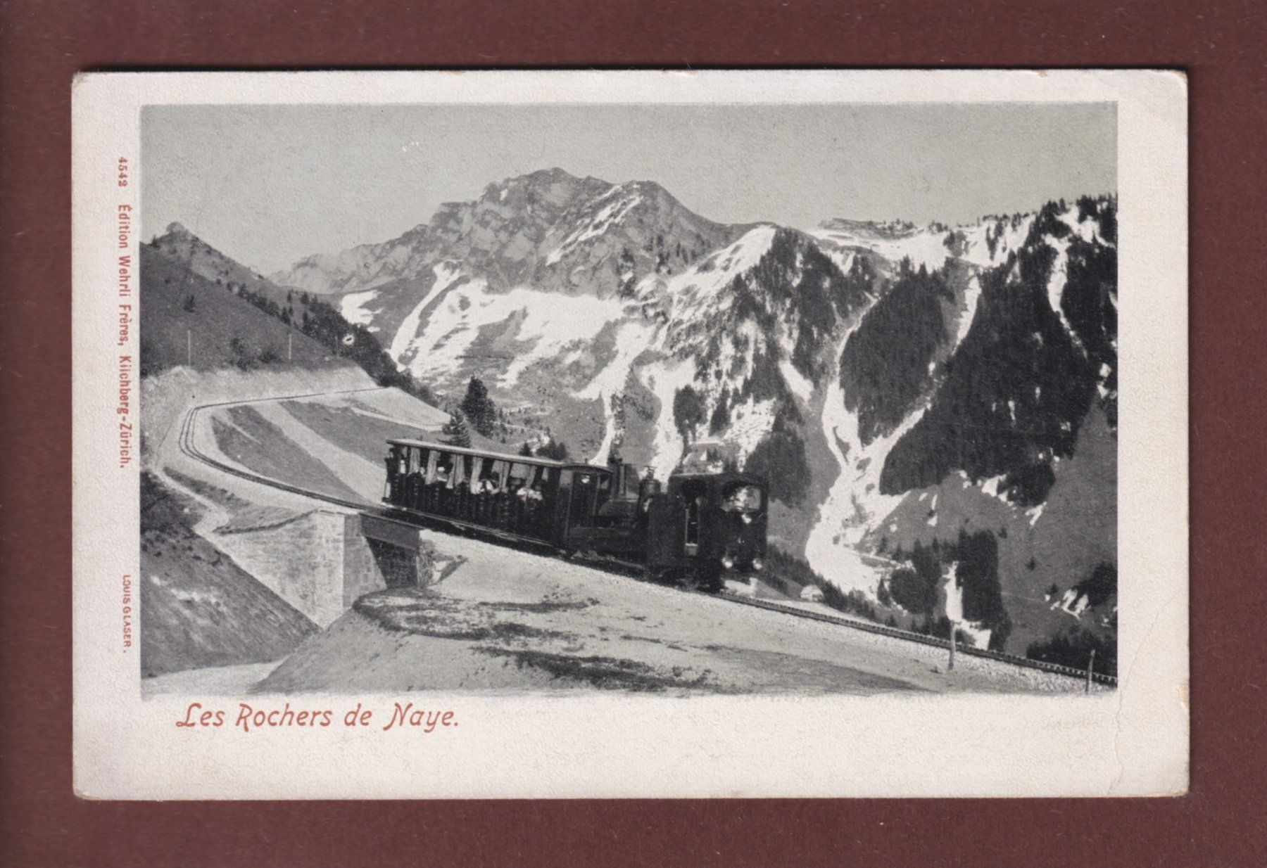 Cartoline postali: Train des ROCHERS DE NAYE // pli d'angle // – Usato da Pully venduto da nicecards