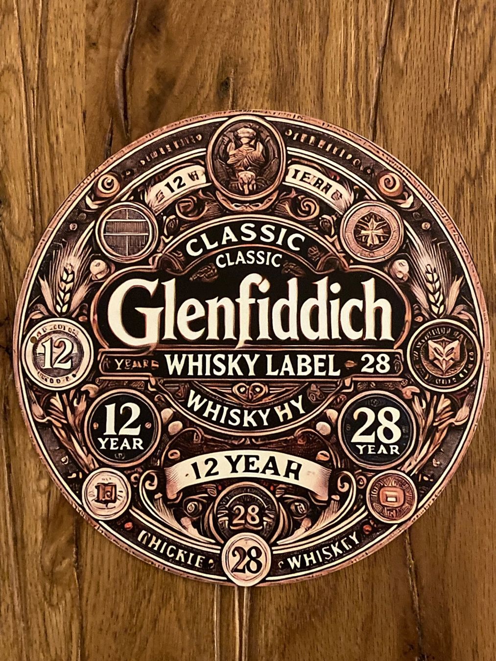 Glenfiddich Bevande alcoliche: Glenfiddich Single Malt Whisky - Schönes Blechschild - neu!! – Nuovo e nell'imballaggio originale da Bremgarten AG venduto da Eurotiz