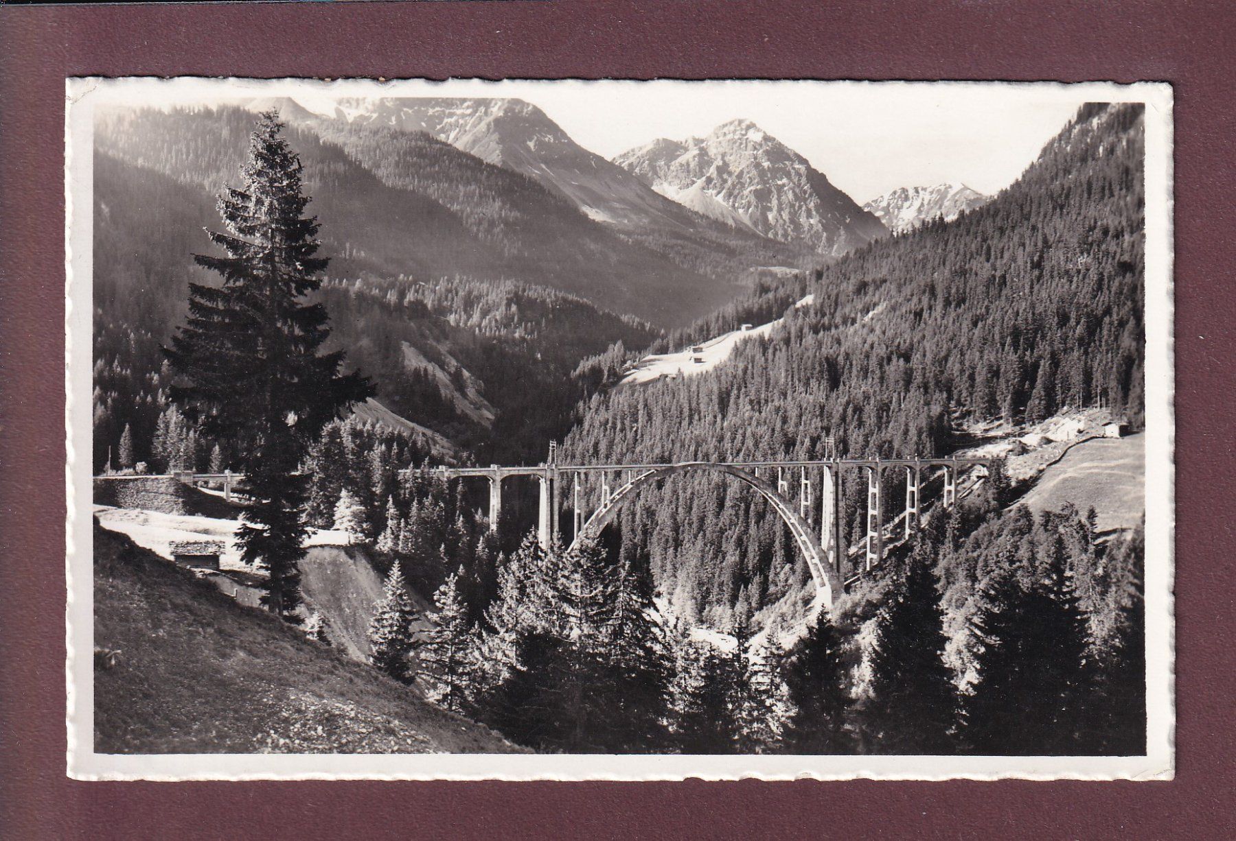 Cartoline postali: Arosa - LANGWIESER-VIADUKT - 1939 – Usato da Pully venduto da nicecards
