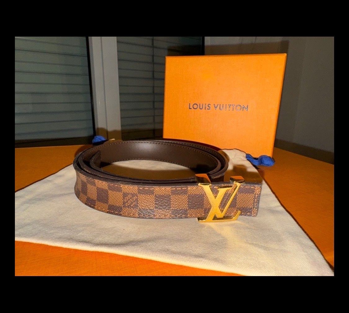 Louis Vuitton Cinture: Louis Vuitton Gürtel- Damier Ebene Canvas, largeur 2 cm – Nuovo (secondo la descrizione) da Lausanne venduto da HBM_10