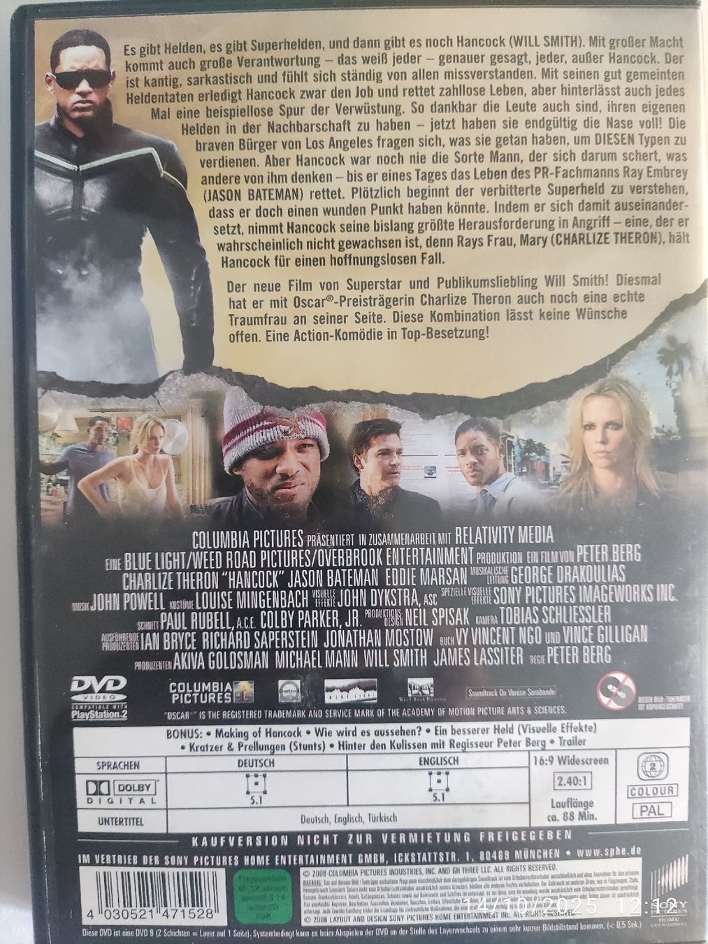 Tutti i DVDs: Hancock – Usato da Basel venduto da Alacant 1