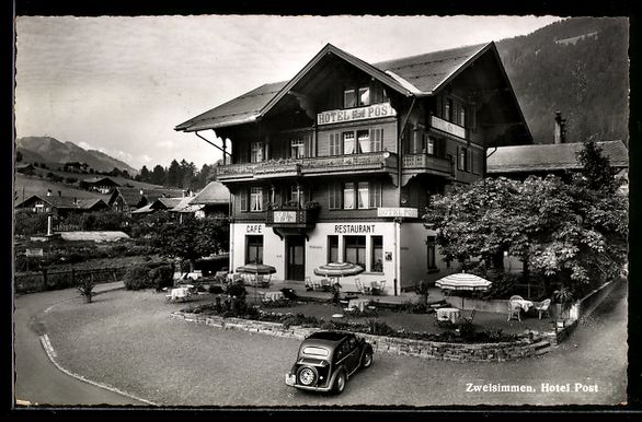 Cartoline postali: AK Zweisimmen, Hotel Post – Usato da Berlin venduto da bartko-reher