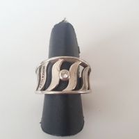 Vintage More & More Silberring 925 mit Stein, Gr 15.9mm
