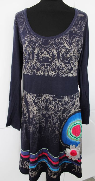 Robe marinière et fleur desigual taille M taille 38 - Vêtements